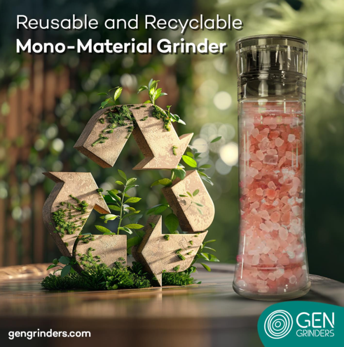 Reusable and Recyclable Mono-Material Grinder